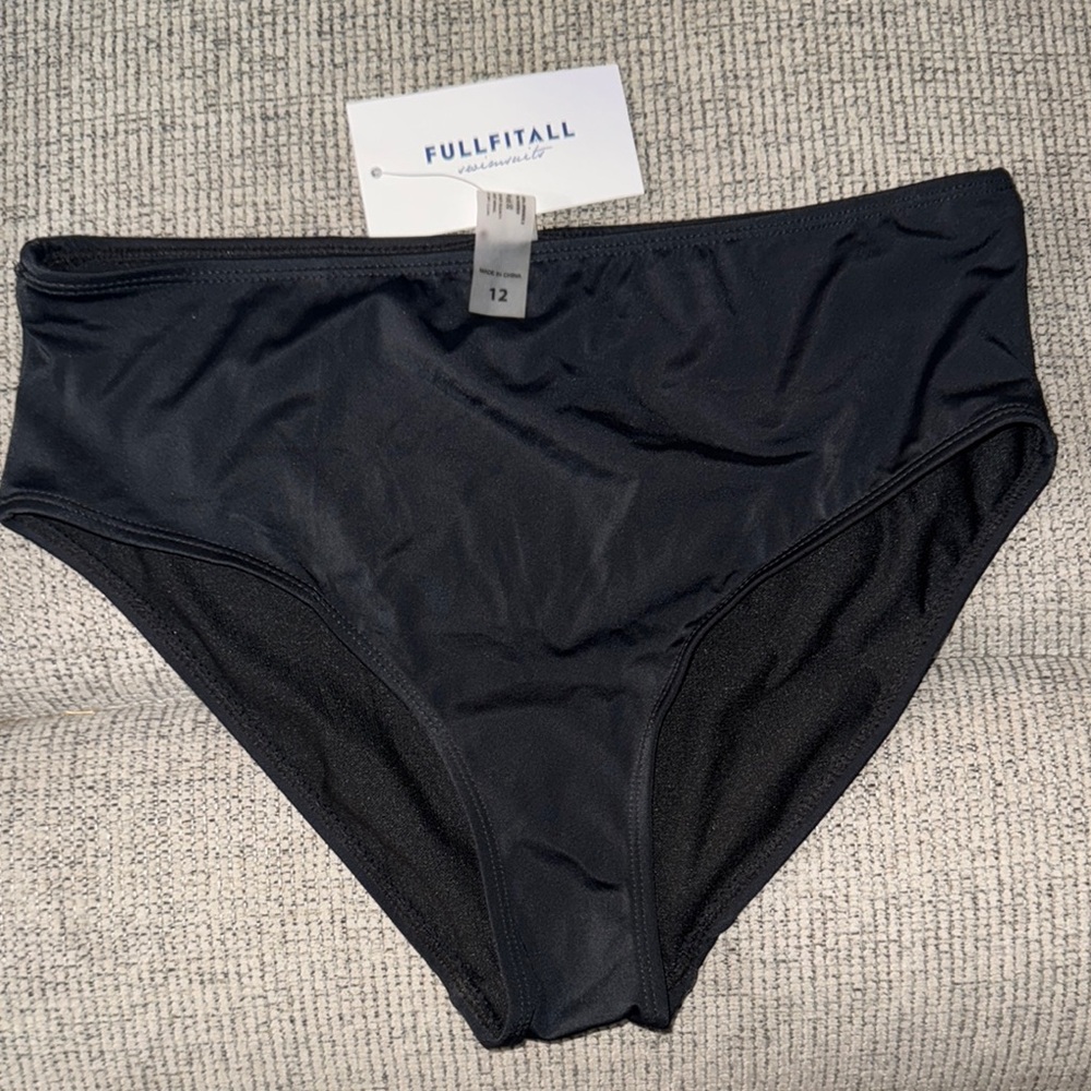 FullFitAll Black High-Waisted Bikini Bottom